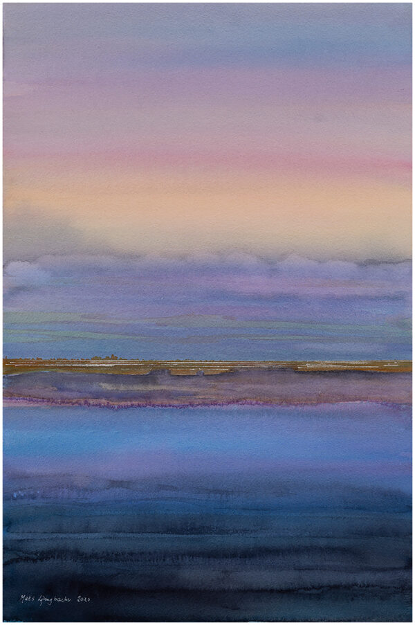 Himmel möter hav I akvarell 36x54cm - Mats Ljungbacke